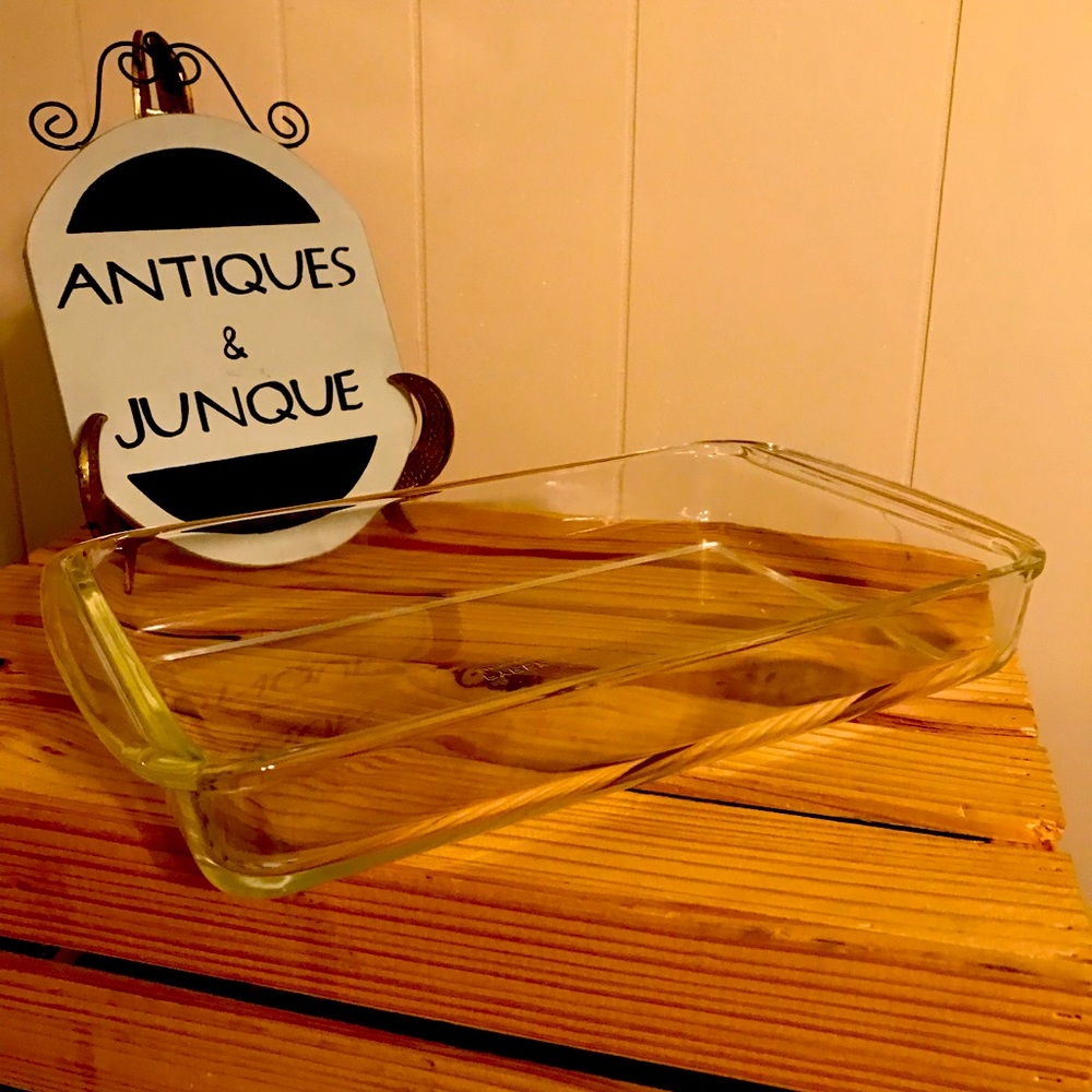 Vintage Pyrex Corning N. Y. #232 R Clear Glass Baking Casserole Dish